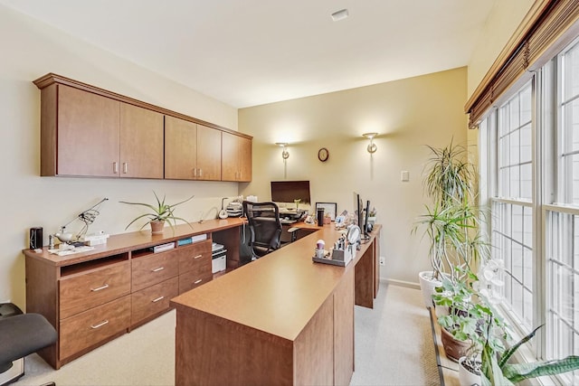2020 Techny Rd, Northbrook, IL 60062 - office space with baseboards, built in desk, and light colored carpet