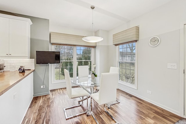2020 Techny Rd, Northbrook, IL 60062 - dining space with light wood-style floors and baseboards