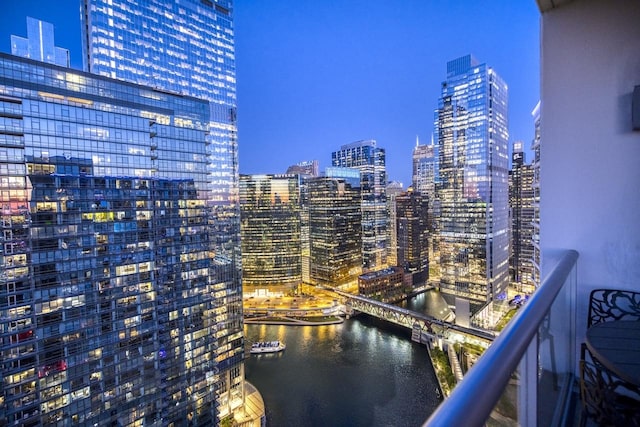 333 N Canal St Unit 3401, Chicago, IL 60606 - view of city with a view of city lights, a nearby body of water, and a notable bridge