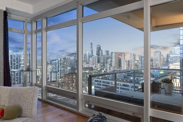 333 N Canal St Unit 3401, Chicago, IL 60606 - sunroom with a view of skyline