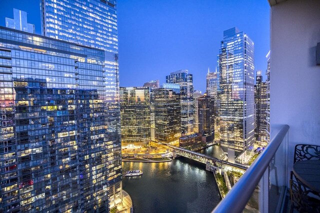 333 N Canal St Unit 3401, Chicago, IL 60606 - view of city with a view of city lights, a nearby body of water, and a notable bridge