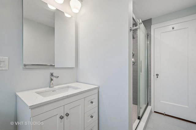 2472 W Estes Ave Unit 2, Chicago, IL 60645 - full bathroom featuring a stall shower and vanity