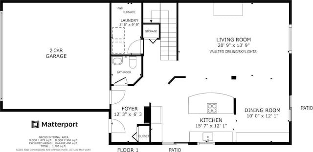 1322 Downs Pkwy, Libertyville, IL 60048 - floor plan / room layout