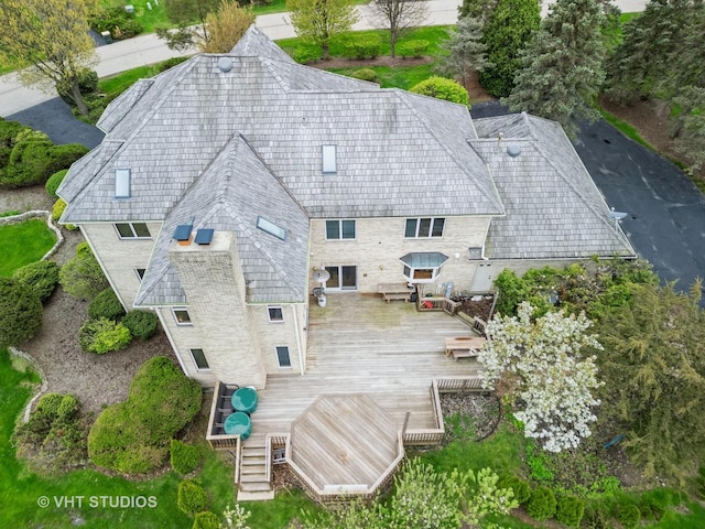 view from above of property