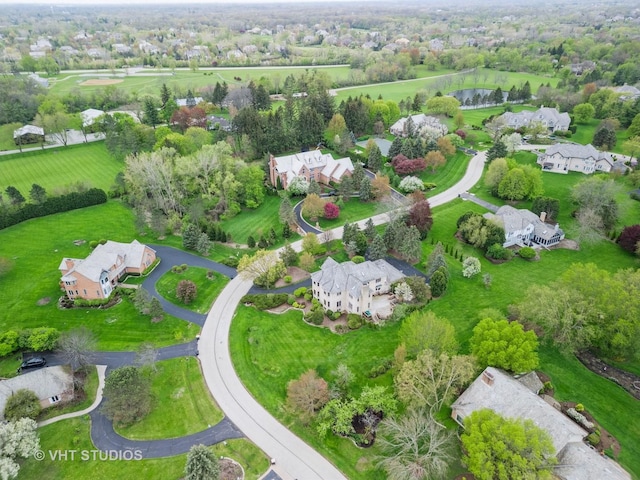 aerial perspective of suburban area