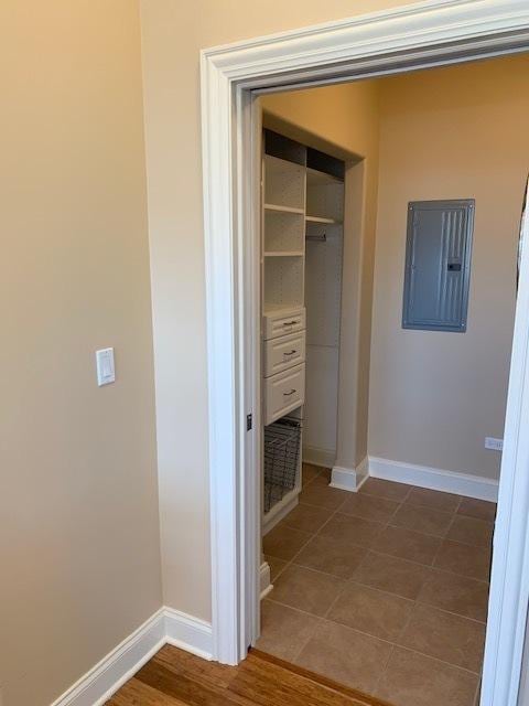 closet with electric panel