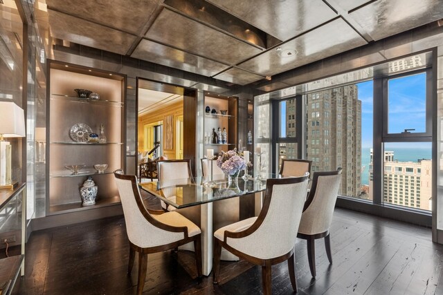 77 E Walton St Unit 25C, Chicago, IL 60611 - dining room featuring wood-type flooring and healthy amount of natural light
