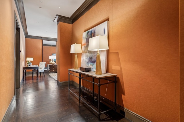 77 E Walton St Unit 25C, Chicago, IL 60611 - hall with wood-type flooring and ornamental molding