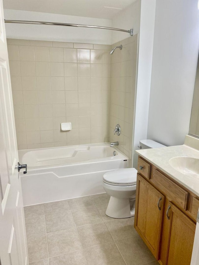 656 Pearson St Unit 608C, Des Plaines, IL 60016 - full bath with toilet, vanity, washtub / shower combination, and tile patterned floors