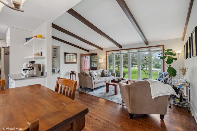 8139 W Bryn Mawr Ave, Norwood Park, IL 60631 - living room with dark wood-style floors