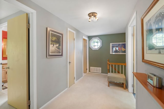 1712 Sutton Ln, Schaumburg, IL 60194 - hall with light colored carpet and baseboards