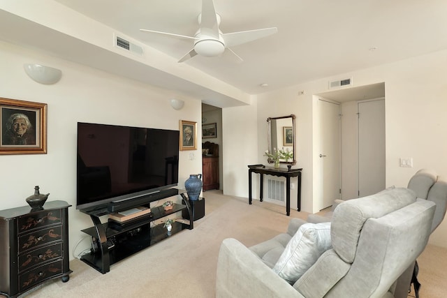 1625 Glenview Rd Unit 210, Glenview, IL 60025 - living room with carpet floors and a ceiling fan