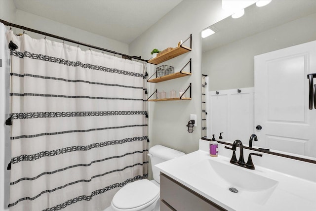 3901 Obsidian Dr, Champaign, IL 61822 - full bath with toilet, vanity, and a shower with shower curtain