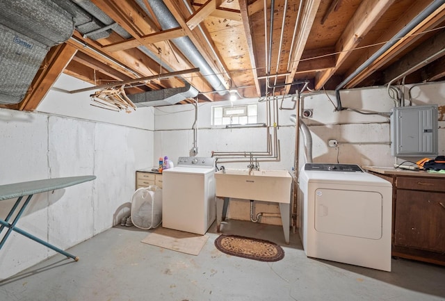 1022 W Ohio St, Glenwood, IL 60425 - basement featuring electric panel and independent washer and dryer
