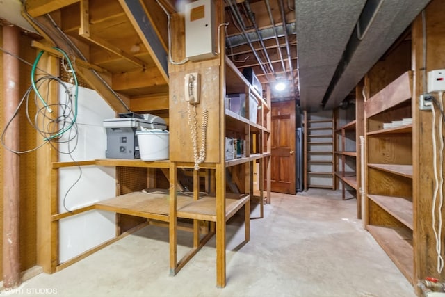 view of storage area