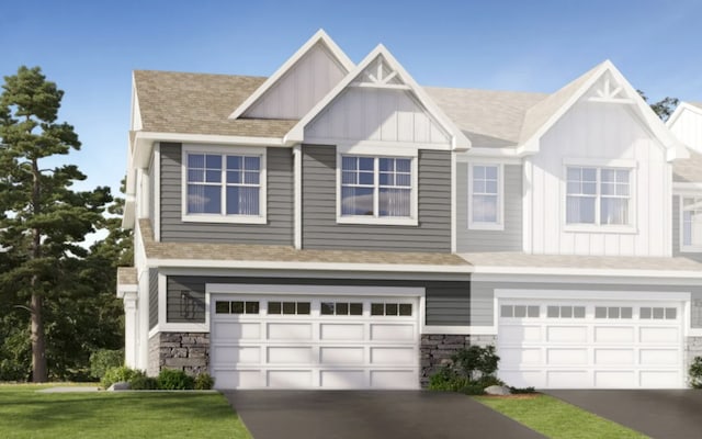 14739 Hillside Dr S, Lockport, IL 60441 - craftsman inspired home with board and batten siding, an attached garage, and asphalt driveway