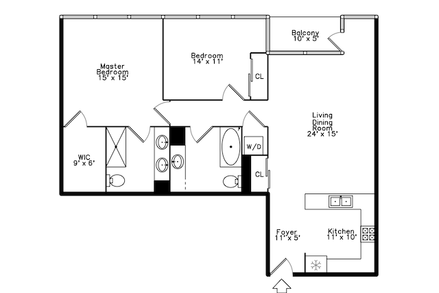 9725 Woods Dr Unit 507, Skokie, IL 60077 - home floor plan