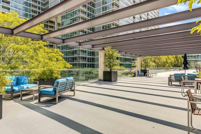 9725 Woods Dr Unit 507, Skokie, IL 60077 - view of patio / terrace featuring outdoor lounge area