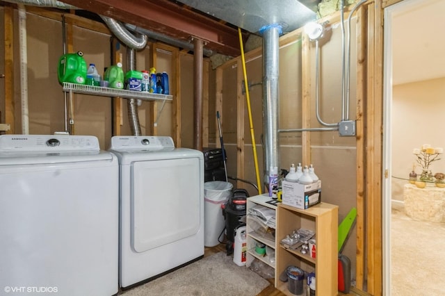 213 Pamela Dr, Bolingbrook, IL 60440 - laundry room with washing machine and clothes dryer