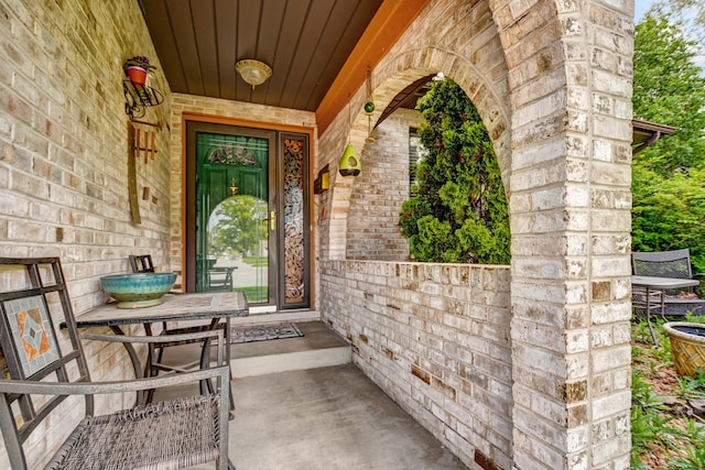 6732 W 113th Pl, Worth, IL 60482 - doorway to property featuring brick siding and covered porch