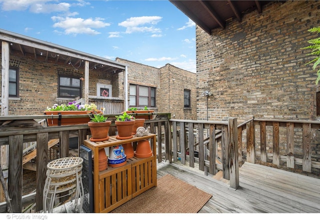 1018 Main St Unit 3, Evanston, IL 60202 - view of wooden deck