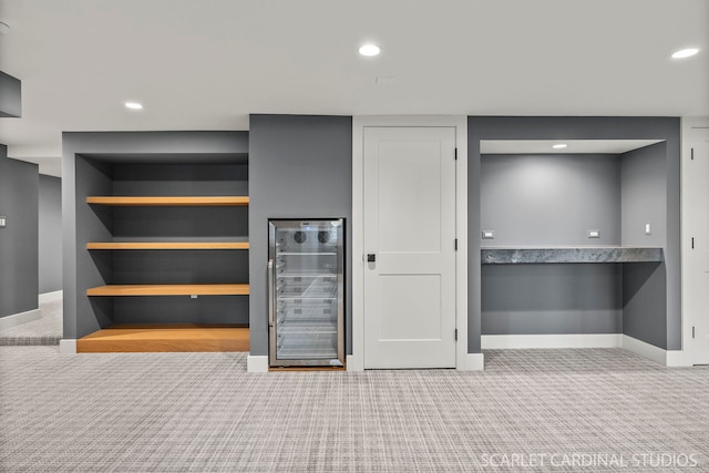closet with wine cooler