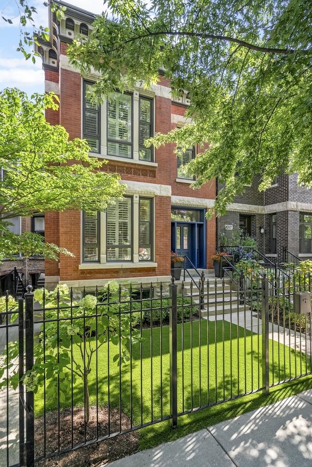 1319 N Oakley Blvd, Chicago, IL 60622 - view of front of house with brick siding