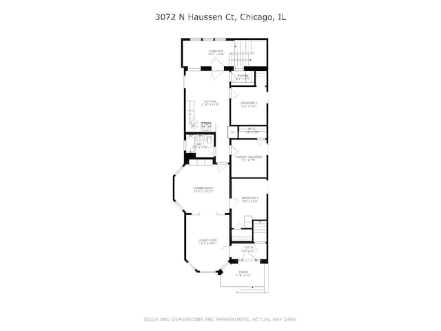 3072 N Haussen Ct, Chicago, IL 60618 - property floor plan