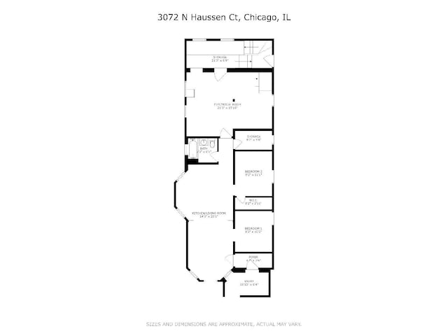 3072 N Haussen Ct, Chicago, IL 60618 - floor plan / room layout