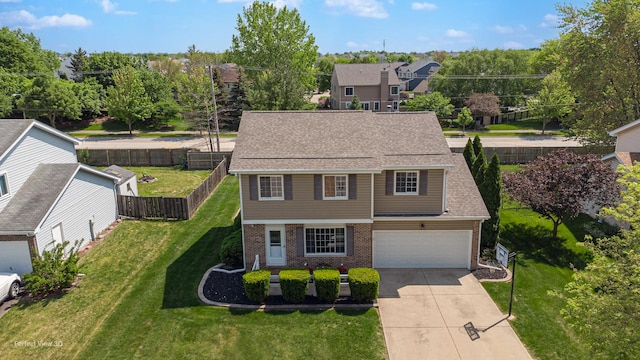 2675 Dorothy Dr, Aurora, IL 60504 - view of front of property featuring concrete driveway, brick siding, an attached garage, and a shingled roof