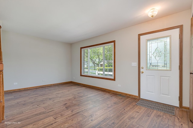 2675 Dorothy Dr, Aurora, IL 60504 - foyer featuring wood finished floors and baseboards