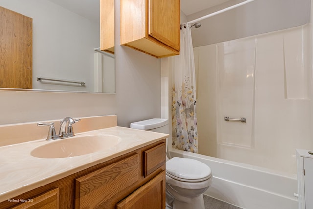 2675 Dorothy Dr, Aurora, IL 60504 - bathroom featuring toilet, vanity, and shower / tub combo