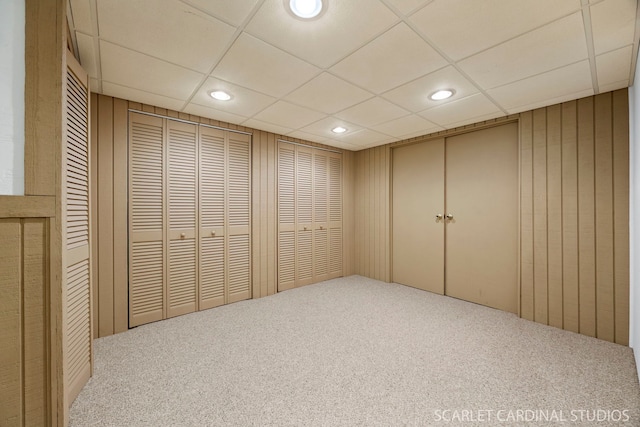 833 Shiloh Cir, Naperville, IL 60540 - unfurnished bedroom featuring carpet floors, recessed lighting, and a paneled ceiling