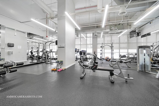 655 W Irving Park Rd Unit 3916, Chicago, IL 60613 - gym featuring a high ceiling