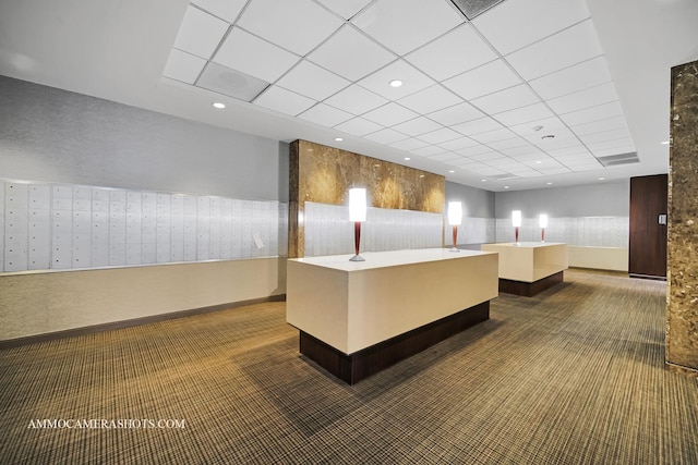 655 W Irving Park Rd Unit 3916, Chicago, IL 60613 - view of community featuring a drop ceiling, mail area, and wallpapered walls
