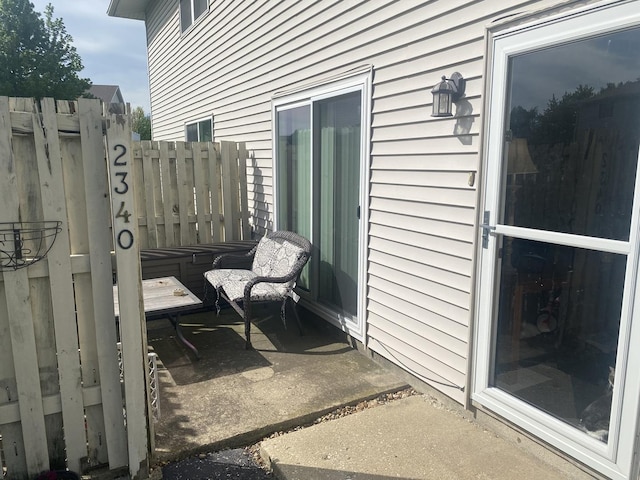 view of patio with fence