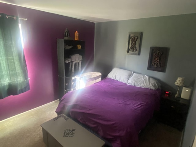view of carpeted bedroom
