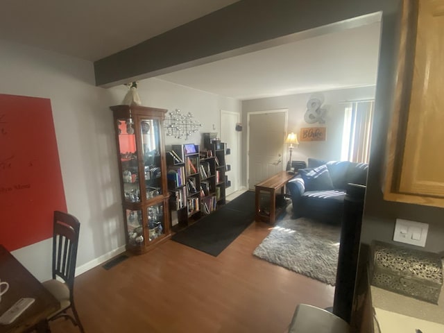 living room featuring wood finished floors