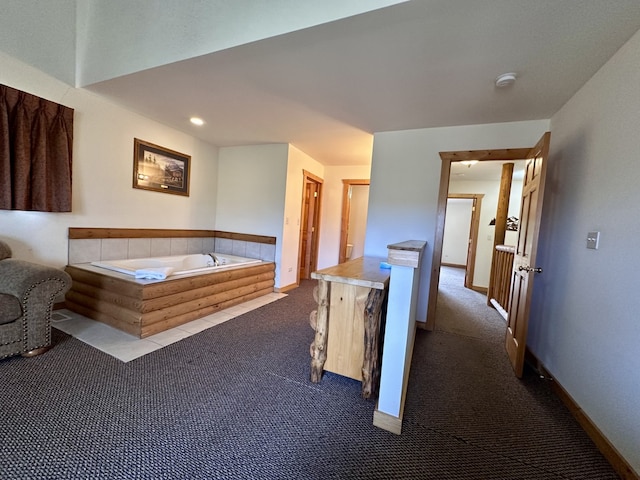 2643 N Il Route 178th Hwy Unit J-4, Utica, IL 61373 - hall with dark colored carpet and baseboards