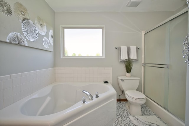 1729 Hidden Oaks Ct, Plainfield, IL 60586 - bathroom with toilet, a bath, and a stall shower