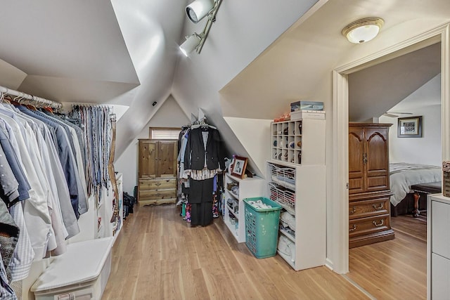 2742 N 76th Ct, Elmwood Park, IL 60707 - walk in closet with light wood-style flooring and lofted ceiling