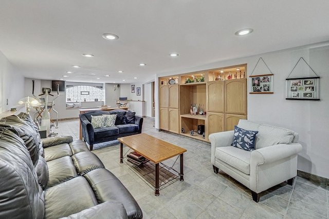 2742 N 76th Ct, Elmwood Park, IL 60707 - living room featuring recessed lighting and baseboards