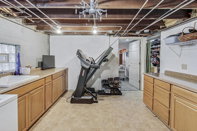 2742 N 76th Ct, Elmwood Park, IL 60707 - workout room with a sink