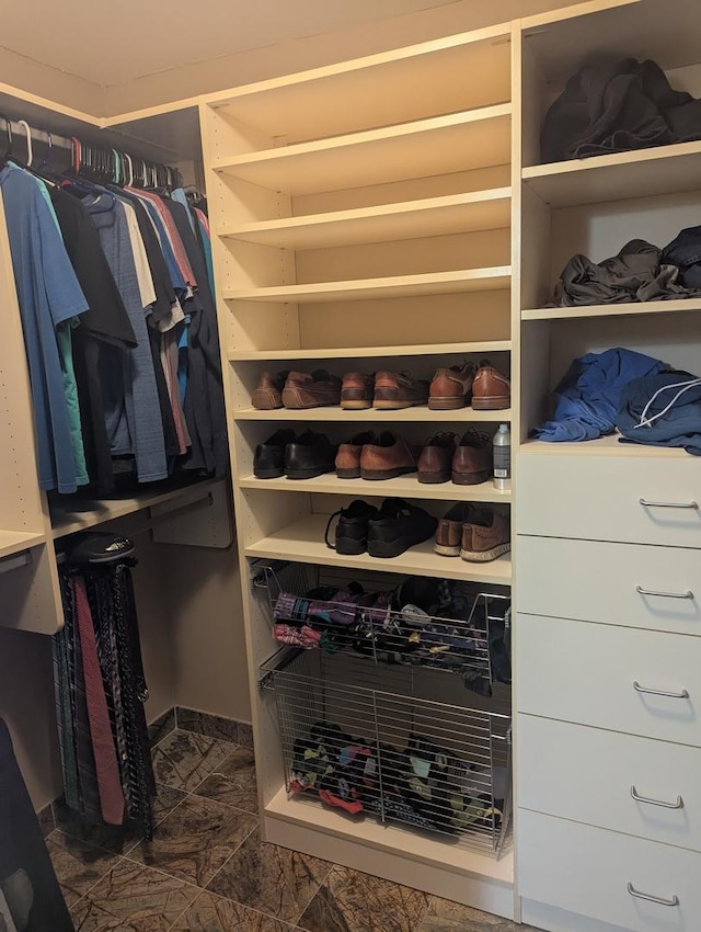 view of walk in closet