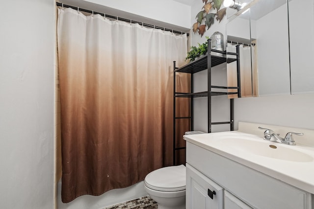 9935 El Cameno Real Dr Unit 3D, Orland Park, IL 60462 - bathroom featuring toilet, vanity, and shower / bathtub combination with curtain