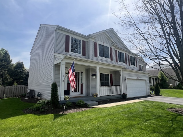 1932 Royal Ln, Aurora, IL 60503 - traditional home featuring covered porch, driveway, and an attached garage