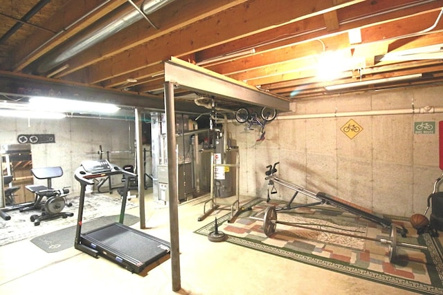 1932 Royal Ln, Aurora, IL 60503 - workout area with secured water heater