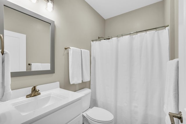 1608 E Horizon Ln, Urbana, IL 61802 - bathroom featuring toilet, vanity, and curtained shower