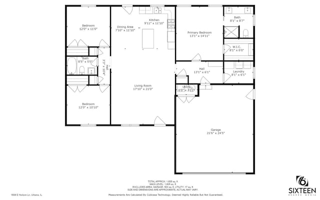 1608 E Horizon Ln, Urbana, IL 61802 - floor plan / room layout