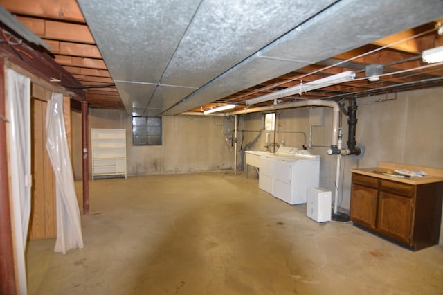 2405 E Miner St, Arlington Heights, IL 60004 - unfinished basement with washing machine and dryer and electric panel
